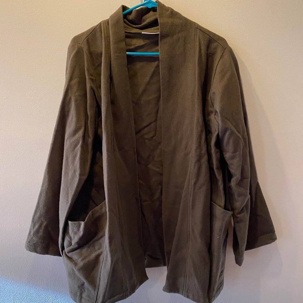 Only Child Cardiff Coat in Olive Green Wool